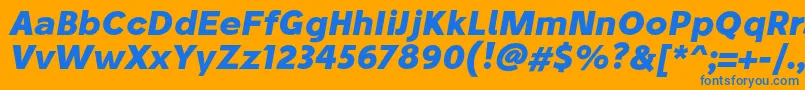 StiluBoldoblique Font – Blue Fonts on Orange Background