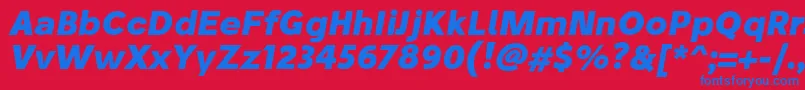 StiluBoldoblique Font – Blue Fonts on Red Background