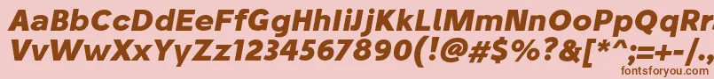StiluBoldoblique Font – Brown Fonts on Pink Background