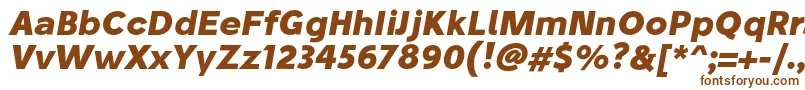 StiluBoldoblique-fontti – ruskeat fontit valkoisella taustalla