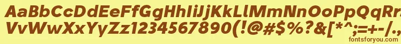 StiluBoldoblique Font – Brown Fonts on Yellow Background