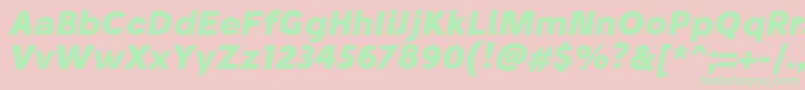 StiluBoldoblique Font – Green Fonts on Pink Background