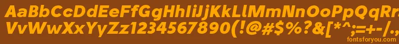 StiluBoldoblique Font – Orange Fonts on Brown Background