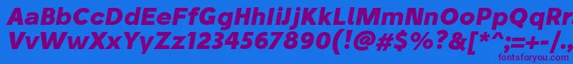 StiluBoldoblique Font – Purple Fonts on Blue Background