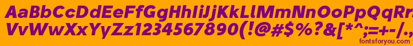 StiluBoldoblique Font – Purple Fonts on Orange Background