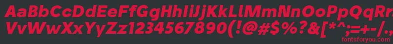 StiluBoldoblique Font – Red Fonts on Black Background