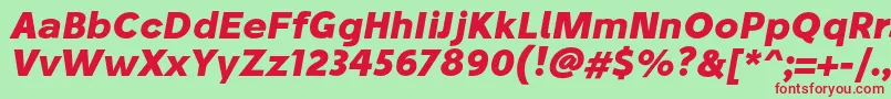 StiluBoldoblique Font – Red Fonts on Green Background