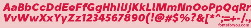 StiluBoldoblique Font – Red Fonts on Pink Background