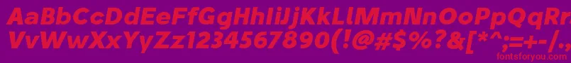 StiluBoldoblique Font – Red Fonts on Purple Background