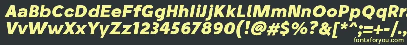 StiluBoldoblique Font – Yellow Fonts on Black Background
