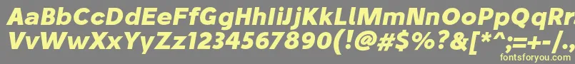 StiluBoldoblique Font – Yellow Fonts on Gray Background