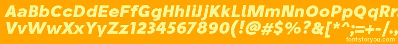 StiluBoldoblique Font – Yellow Fonts on Orange Background