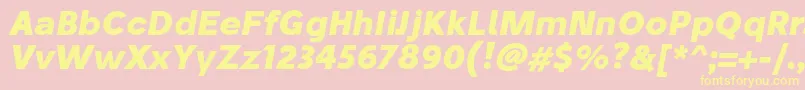 StiluBoldoblique Font – Yellow Fonts on Pink Background