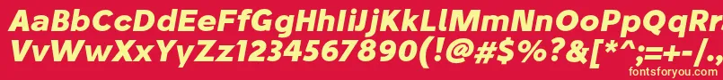 StiluBoldoblique Font – Yellow Fonts on Red Background