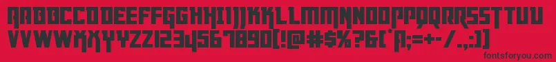 Dangerflight Font – Black Fonts on Red Background