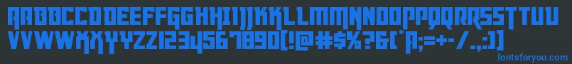 Dangerflight Font – Blue Fonts on Black Background