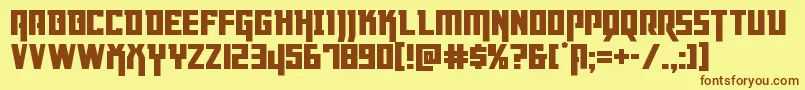 Dangerflight Font – Brown Fonts on Yellow Background