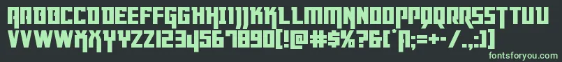 Dangerflight Font – Green Fonts on Black Background