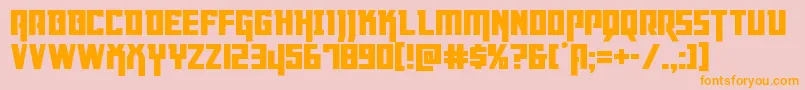 Dangerflight Font – Orange Fonts on Pink Background