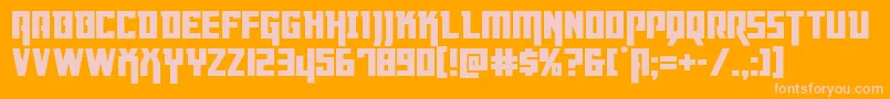 Шрифт Dangerflight – розовые шрифты на оранжевом фоне