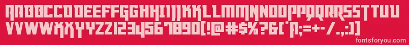 Dangerflight Font – Pink Fonts on Red Background