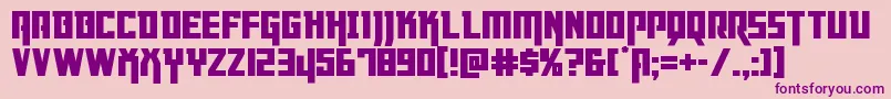 Dangerflight Font – Purple Fonts on Pink Background