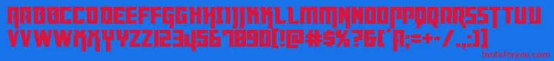 Dangerflight Font – Red Fonts on Blue Background