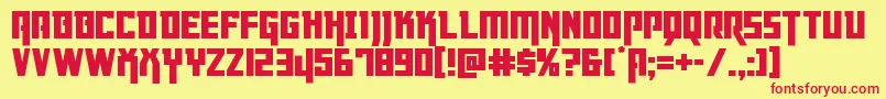 Dangerflight Font – Red Fonts on Yellow Background