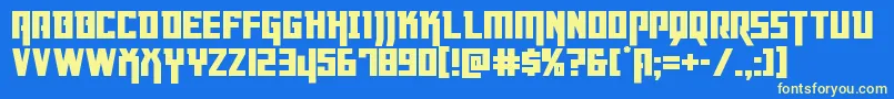 Dangerflight Font – Yellow Fonts on Blue Background