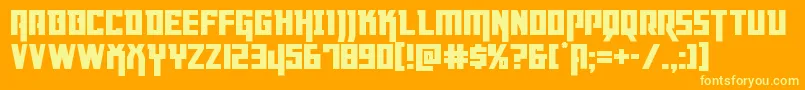Dangerflight-fontti – keltaiset fontit oranssilla taustalla