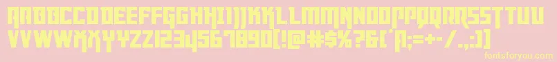 Dangerflight Font – Yellow Fonts on Pink Background