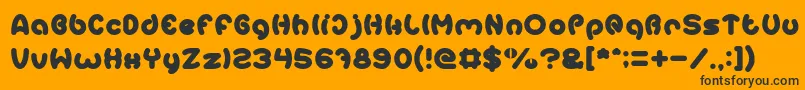Шрифт EarthHeart – чёрные шрифты на оранжевом фоне