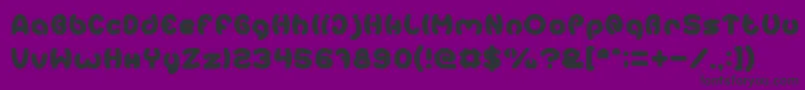 フォントEarthHeart – 紫の背景に黒い文字