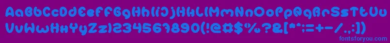 フォントEarthHeart – 紫色の背景に青い文字