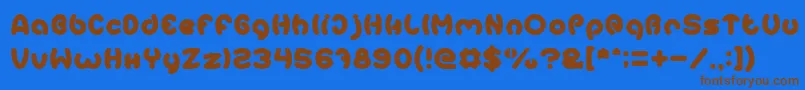 Шрифт EarthHeart – коричневые шрифты на синем фоне