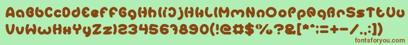 EarthHeart Font – Brown Fonts on Green Background