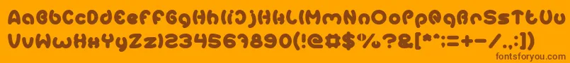 Шрифт EarthHeart – коричневые шрифты на оранжевом фоне