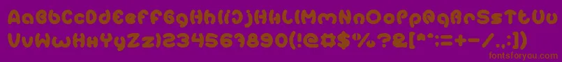 EarthHeart-fontti – ruskeat fontit violetilla taustalla