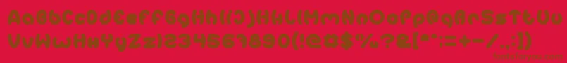 EarthHeart-fontti – ruskeat fontit punaisella taustalla