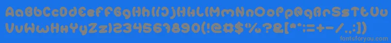 フォントEarthHeart – 青い背景に灰色の文字