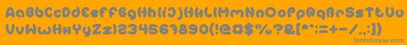 フォントEarthHeart – オレンジの背景に灰色の文字