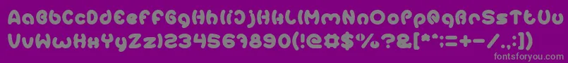 EarthHeart-fontti – harmaat kirjasimet violetilla taustalla