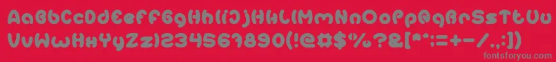 フォントEarthHeart – 赤い背景に灰色の文字