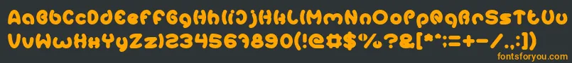 Шрифт EarthHeart – оранжевые шрифты на чёрном фоне