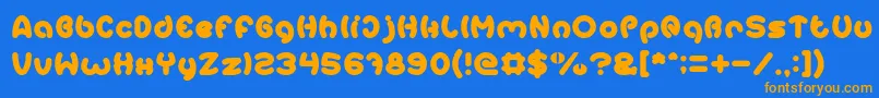EarthHeart Font – Orange Fonts on Blue Background
