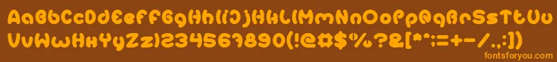 EarthHeart Font – Orange Fonts on Brown Background