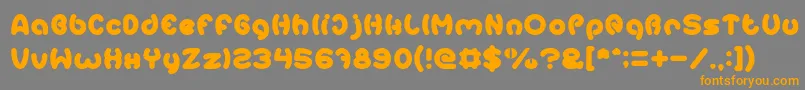 Шрифт EarthHeart – оранжевые шрифты на сером фоне