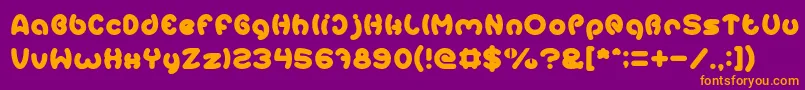 EarthHeart Font – Orange Fonts on Purple Background