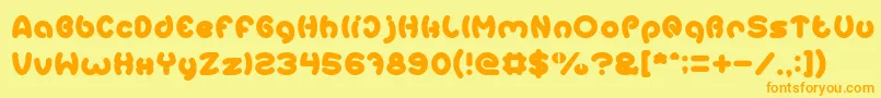 EarthHeart Font – Orange Fonts on Yellow Background