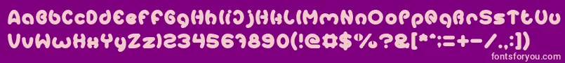 EarthHeart-fontti – vaaleanpunaiset fontit violetilla taustalla